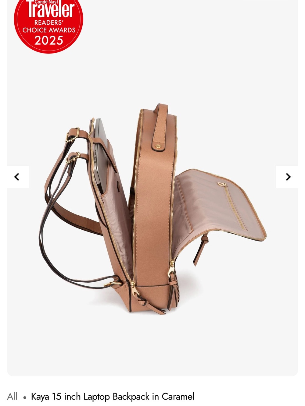 CALPAK KAYA 15in laptop backpack in stone - Picture 7 of 9